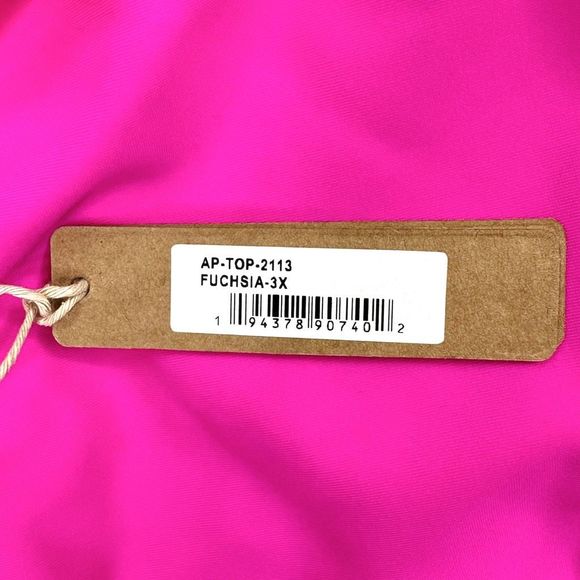 SKIMS BarbieCore Fuchsia Pink Long Sleeve Lace-Up Top - Size 3X - Picture 5 of 5